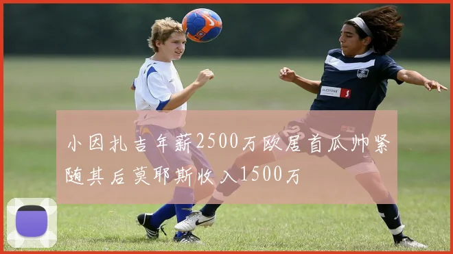小因扎吉年薪2500万欧居首瓜帅紧随其后莫耶斯收入1500万